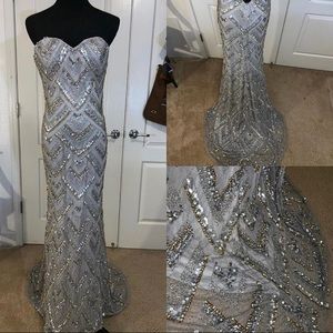 Silver/gold beaded dress